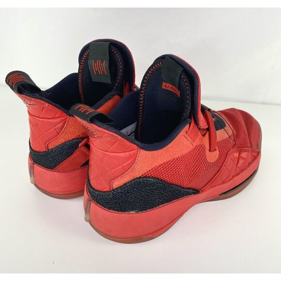 Nike Air Jordan XXXIII 33 Boys Sz 6.5 Hi Top Basketball Shoes AQ9244-600 Red - Picture 6 of 12